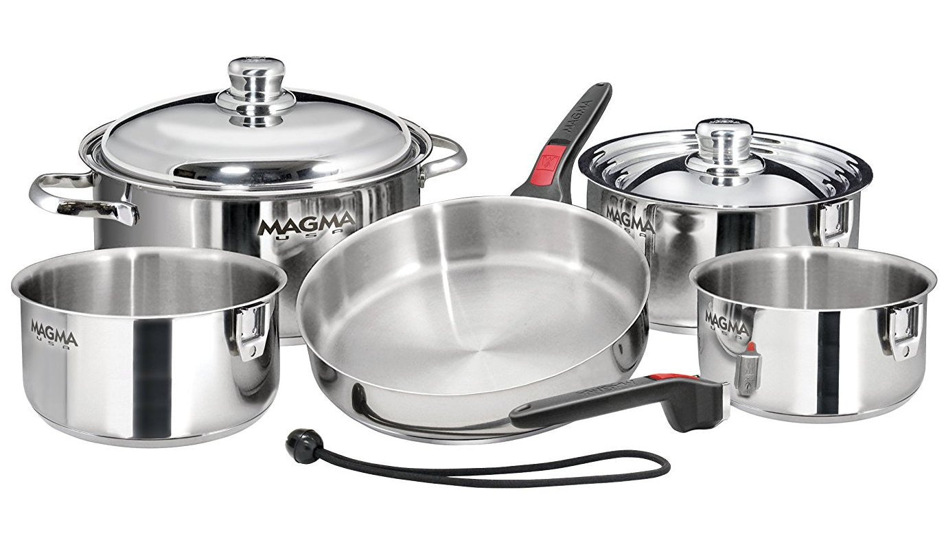 Pro-Style Space-Saver Boat 12-Pc. Cookware Set - Nautical Luxuries