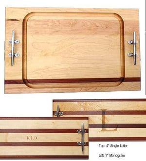 Cleat Handle Solid Mahogany & Maple Banquet Carvery Boards - Nautical Luxuries