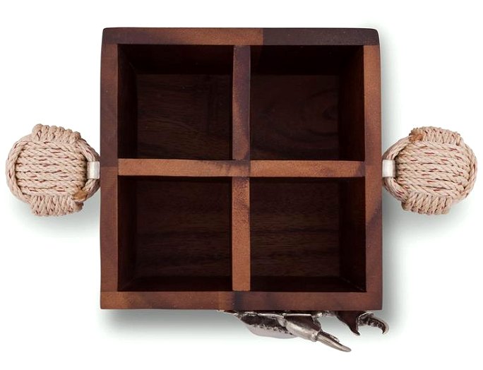 Crabbin' Wooden Flatware Caddy - Nautical Luxuries