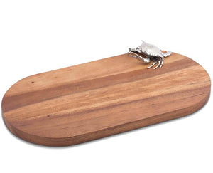 Crab Narrow Acacia Wood Cheese Board - Nautical Luxuries