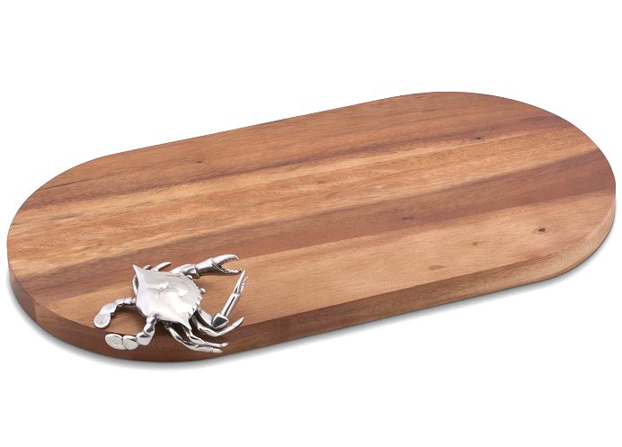 Crab Narrow Acacia Wood Cheese Board - Nautical Luxuries