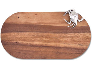 Crab Narrow Acacia Wood Cheese Board - Nautical Luxuries