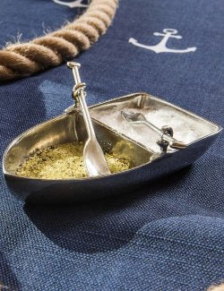 Miniature Rowboat Condiment/Spice Server - Nautical Luxuries