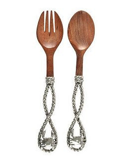Coastal Crab Wood Serving Set - Nautical Luxuries