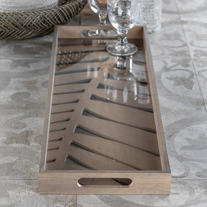 Tropical Palm Wood Centerpiece Tray - Nautical Luxuries