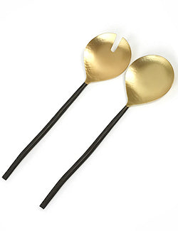 Coastal Chic Hammered Brass Server Set - Nautical Luxuries
