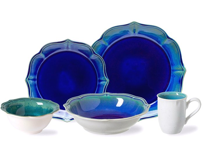 Moonlit Azul Beach House Stoneware - Nautical Luxuries