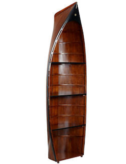 Solid Wood Working Dinghy Bookshelf - Nautical Luxuries