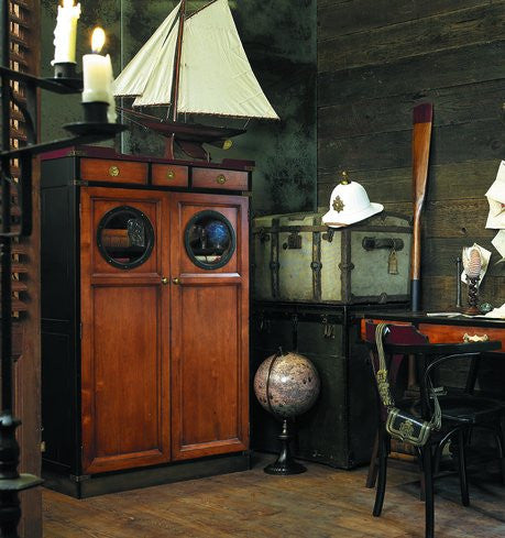 Head Purser's Porthole Cabinet - Nautical Luxuries