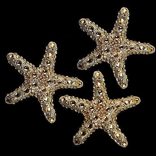 Swarovski Crystals Metal Starfish Decor Sets - Nautical Luxuries
