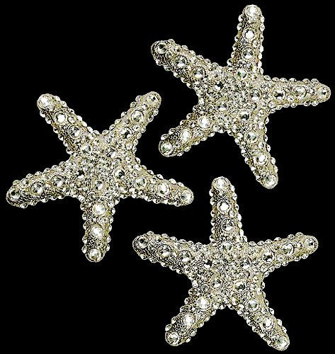 Swarovski Crystals Metal Starfish Decor Sets - Nautical Luxuries