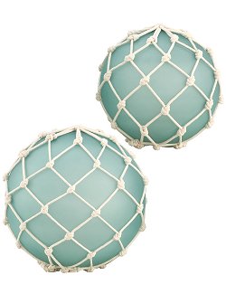 Large Frosted Glass Knotted Float Set - Nautical Luxuries