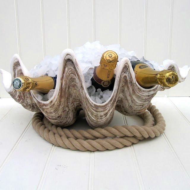 Giant Clamshell Centerpiece - Nautical Luxuries