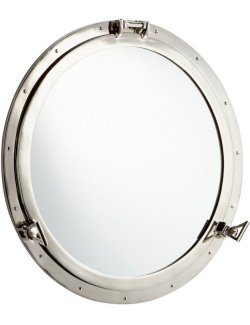 Steamship Era Riveted Porthole Mirror - Nautical Luxuries