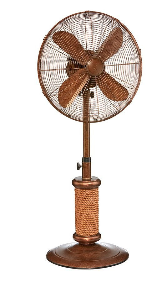Nautical Rope Base Adjustable Outdoor Floor Fan - Nautical Luxuries