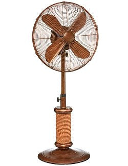 Nautical Rope Base Adjustable Outdoor Floor Fan - Nautical Luxuries