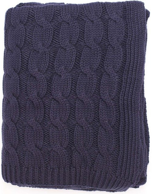 Seafarer's Cable Knit Cotton Throws - Nautical Luxuries