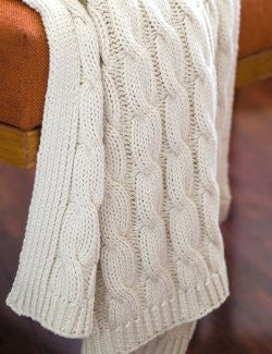 Seafarer's Cable Knit Cotton Throws - Nautical Luxuries