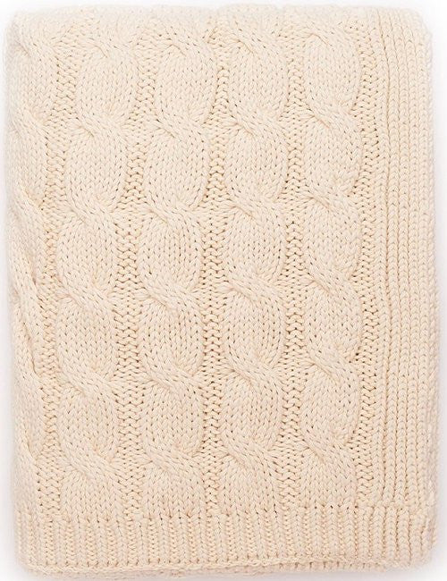 Seafarer's Cable Knit Cotton Throws - Nautical Luxuries