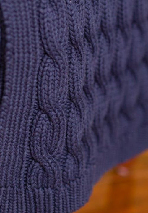 Seafarer's Cable Knit Cotton Throws - Nautical Luxuries