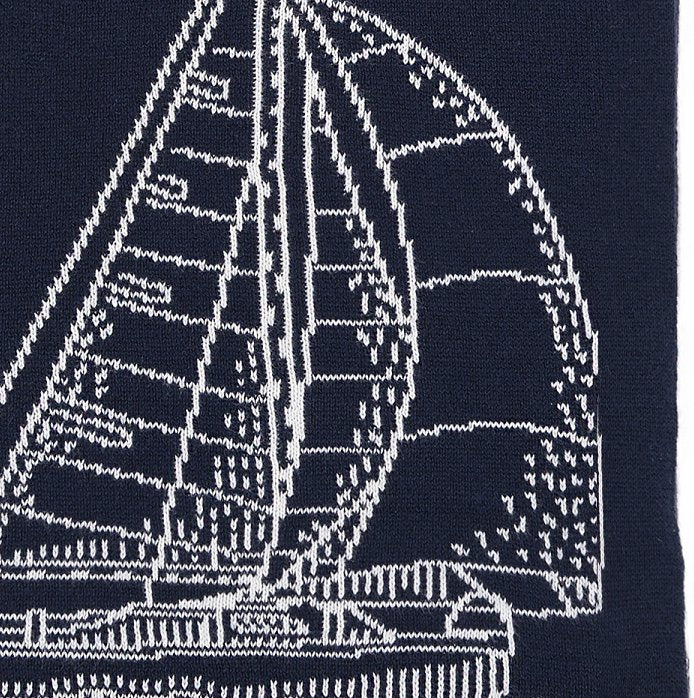 Nautical Classics Medium Weight Cotton Throws/Anchors Icons - Nautical Luxuries