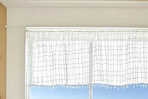 Sea Splash Netting Sheer Curtains - Nautical Luxuries
