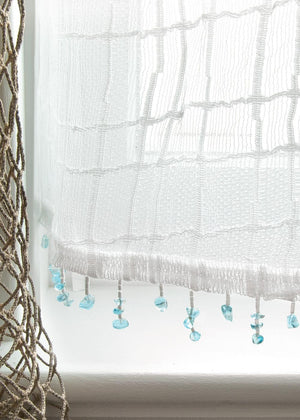 Sea Splash Netting Sheer Curtains - Nautical Luxuries