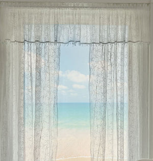 Sea Splash Starfish Sheer Curtains - Nautical Luxuries