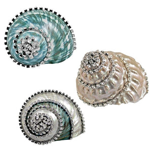 Swarovski Crystal Luxury Seashell Set - Nautical Luxuries
