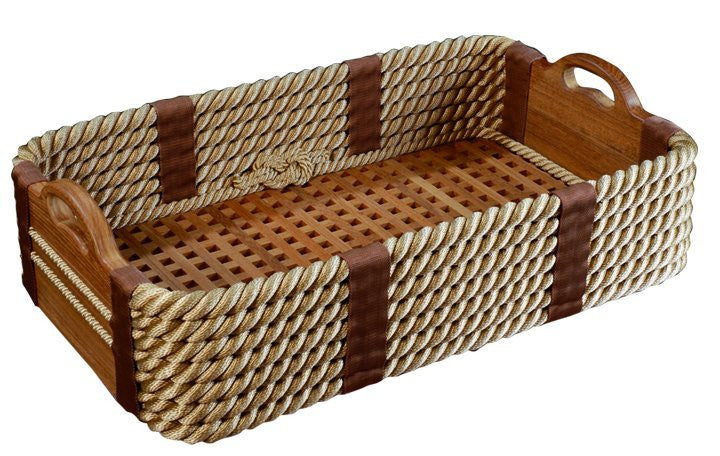 Yachting Teak Collection Crosshatch Storage Box