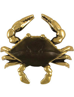 Beach Cottage Brass Crab Door Knocker - Nautical Luxuries