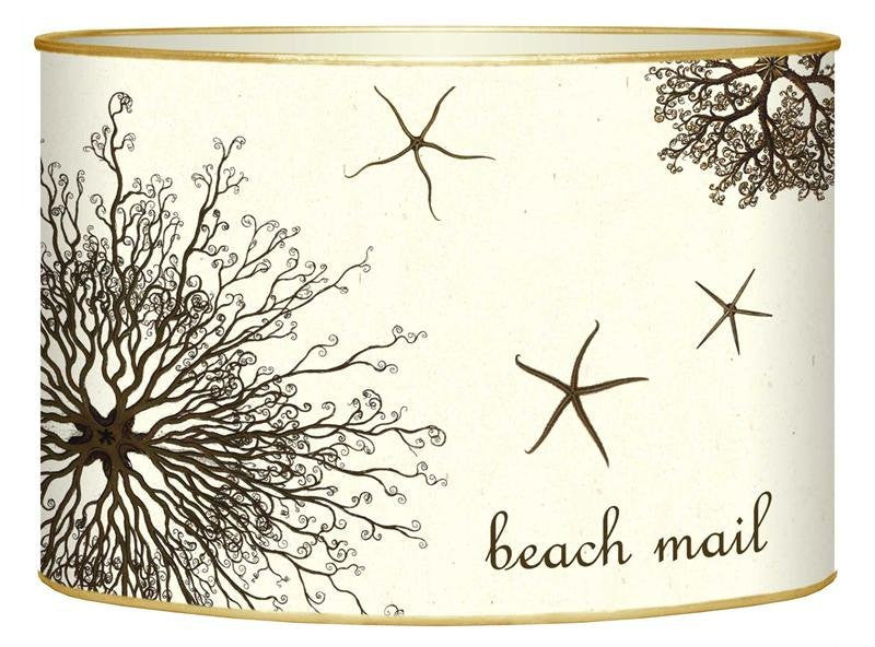 Brown Urchin & Starfish Beach Mail Organizer - Nautical Luxuries