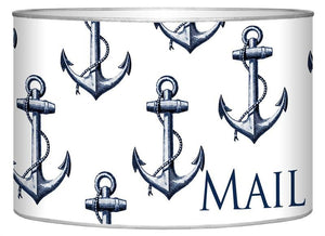 Vintage Anchor Decoupage Mail Organizer - Nautical Luxuries