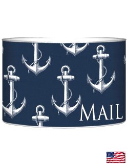 Vintage Anchor Decoupage Mail Organizer - Nautical Luxuries