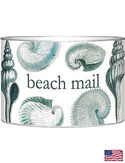 Exotic Shells Decoupage Beach Mail Organizer - Nautical Luxuries