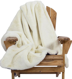 Yacht Furs Luxury Weatherproof Blanket/White Mink - Nautical Luxuries