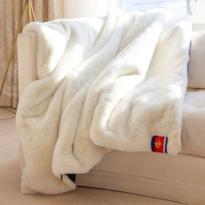 Yacht Furs Luxury Weatherproof Blanket/White Mink - Nautical Luxuries
