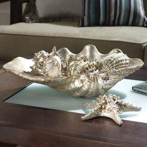 Antique Silver Finish Centerpiece - Nautical Luxuries