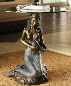 Siren's Call Brass Accent Table - Nautical Luxuries