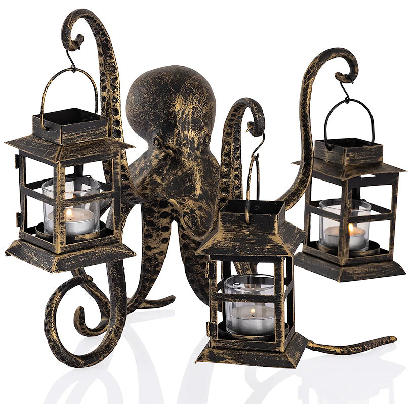 Denizen of the Deep Votive Lantern Centerpiece - Nautical Luxuries