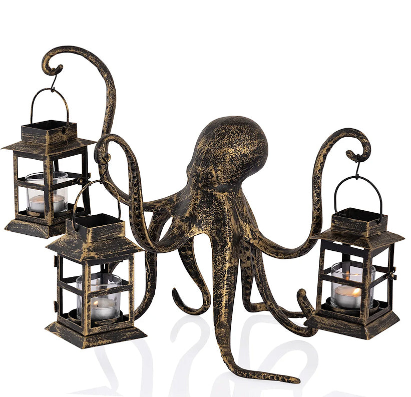 Denizen of the Deep Votive Lantern Centerpiece - Nautical Luxuries