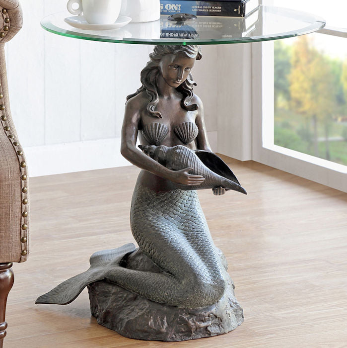 Siren's Call Brass Accent Table - Nautical Luxuries