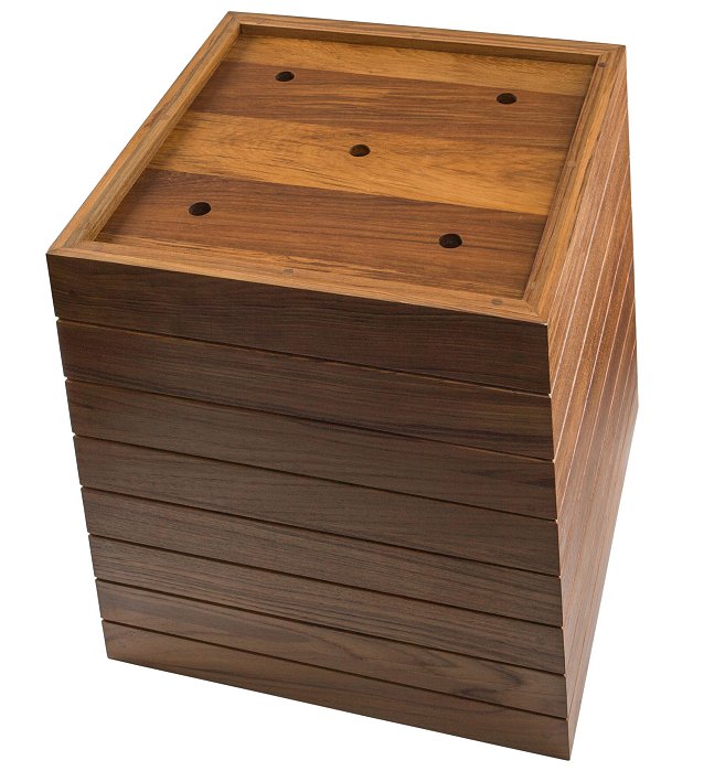 Yachting Teak Collection Crosshatch Storage Box