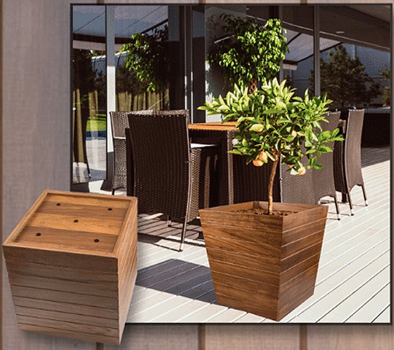 Yachting Teak Collection Solid Wood Planters - Nautical Luxuries