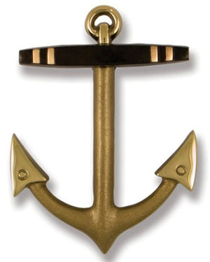 Beach Cottage Brass Anchor Door Knocker - Nautical Luxuries