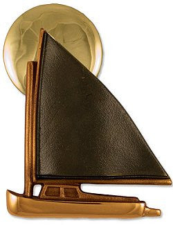 Beach Cottage Brass Sailboat Door Knocker - Nautical Luxuries