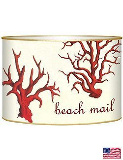 Coral Branch Decoupage Beach Mail Organizer - Nautical Luxuries