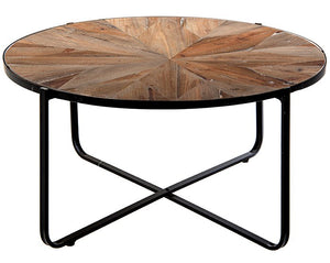 Rustic Wooden Compass Star Points Coffee Table - Nautical Luxuries