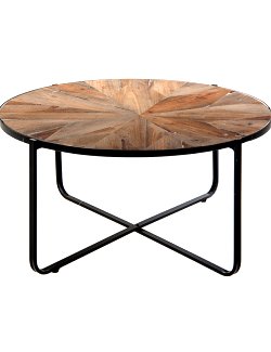 Rustic Wooden Compass Star Points Coffee Table - Nautical Luxuries