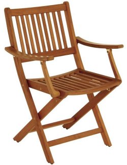 Yachting Teak Collection Folding Armchair - Nautical Luxuries